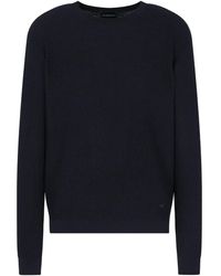 Emporio Armani - Wool Crewneck Jumper - Lyst