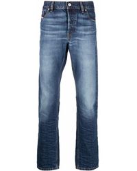 DIESEL Denim 1955 Bleached Straight Leg Jeans in Blue for Men | Lyst