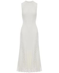 Self-Portrait - Lace-Details Midi Dress - Lyst