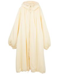 Enfold - Hooded Balloon-Sleeve Coat - Lyst
