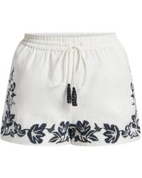 Hemant & Nandita - Aahi Embroidered Tassel Shorts - Lyst