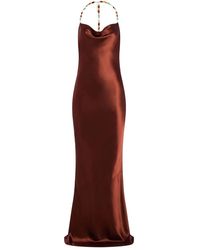 retroféte - Finley Beaded Satin Slip Gown - Lyst
