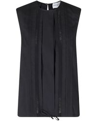 Isabelle Blanche - Lace-Trim Pintuck-Detail Blouse - Lyst