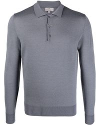 Canali - Fine-knit Wool Polo Top - Lyst