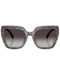 Dolce & Gabbana - Devotion Lace-Print Sunglasses - Lyst
