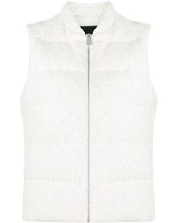 Fabiana Filippi Sequined Padded Vest in Brown | Lyst