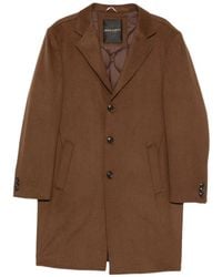 SERGIO MORETTI FIRENZE - Single-Breasted Notched-Lapel Coat - Lyst