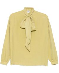 19.61 MILANO - Pussy-Bow Long-Sleeve Blouse - Lyst