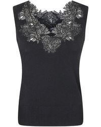 Ermanno Scervino - Débardeur Bordé De Dentelle - Lyst