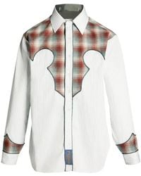 Maison Margiela - X Pendleton Geruit Overhemd Met Detail - Lyst