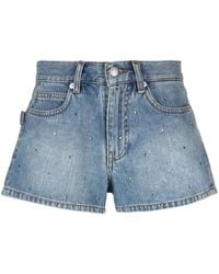 Zadig & Voltaire - Jeans-Shorts mit Strass - Lyst