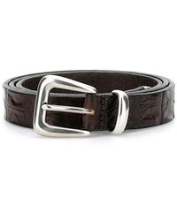 Alberto Luti - Crocodile-Effect Belt - Lyst