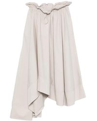 Isabelle Blanche - Drawstring Asymmetric Midi Skirt - Lyst