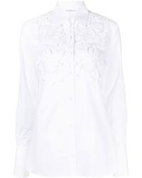 Ermanno Scervino - Macramé-embellished Long-sleeve Shirt - Lyst