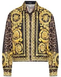 Versace - Barocco-Print Zip-Up Shirt Jacket - Lyst