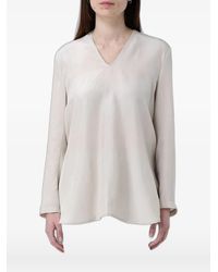 Ter Et Bantine - V-Neck Long-Sleeve Blouse - Lyst