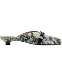 Ganni - Tapestry Kitten Heeled Mules - Lyst
