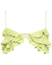 DSquared² - Snake-Effect Ruffled Top - Lyst