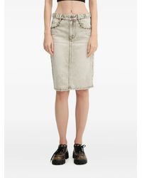 Miss Sixty - Falda vaquera con apliques - Lyst