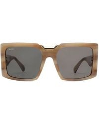 Max Mara Eyewear - Lunettes De Soleil À Monture Carrée - Lyst