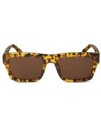 Off-White c/o Virgil Abloh - Tortoiseshell-Effect Rectangle-Frame Sunglasses - Lyst