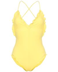 Ulla Johnson - Ruffle-detailing V-neck Swimsuit - Lyst