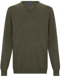Fedeli - V-Neck Cashmere Sweater - Lyst