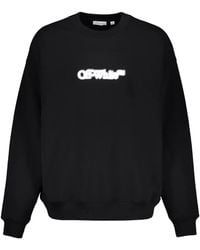 Off-White c/o Virgil Abloh - Logo-Print Crew-Neck Sweatshirt - Lyst