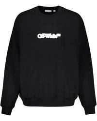 Off-White c/o Virgil Abloh - Logo-Print Crew-Neck Sweatshirt - Lyst