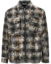 Palm Angels - Surchemise Zippée À Carreaux - Lyst