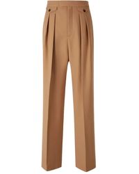 Chloé - High-Rise Gathered Pants - Lyst