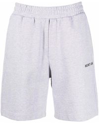 Helmut Lang - Core Logo Print Cotton Shorts - Lyst