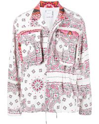 Sacai - Paisley-Print Shirt Jacket - Lyst