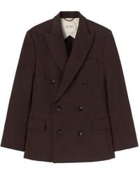 RETORI - Double-Breasted Linen Blazer - Lyst