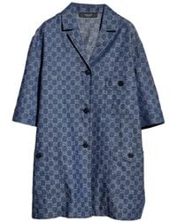 Gucci - Gg Supreme Denim Shirt - Lyst