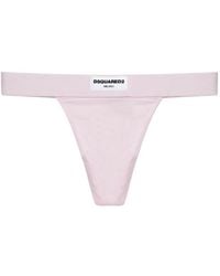 DSquared² - Logo-Patch Thong - Lyst