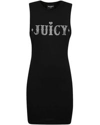 Juicy Couture - Crew Neck Logo-Detail Mini Dress - Lyst