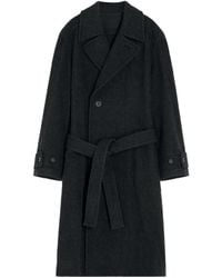Lemaire - Belted Double-Breasted Coat - Lyst