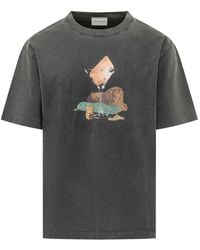 Drole de Monsieur - Glass Lion Graphic-Print T-Shirt - Lyst