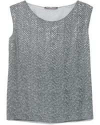 Ermanno Scervino - Top con motivo de espiga y lentejuelas - Lyst