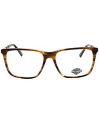 Harley Davidson - Tortoiseshell-Effect Rectangle-Frame Glasses - Lyst
