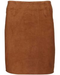 ROTATE BIRGER CHRISTENSEN - Suede Mini Skirt - Lyst