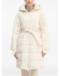 ARMANI EXCHANGE - Hooded Belted Coat - Lyst