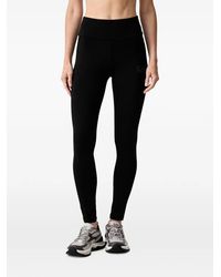 EA7 - Logo-Print Leggings - Lyst