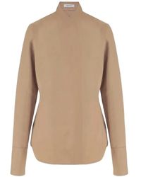 Ferragamo - High-Collar Fitted Shirt - Lyst