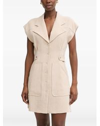 SIMONA CORSELLINI - Button-Up Notched-Lapels Dress - Lyst