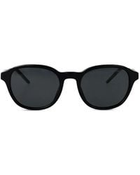 Emporio Armani - Acetate Zonnebril Met Rond Montuur - Lyst