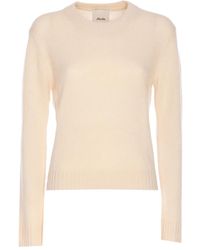 Allude - Jersey de canalé con cuello redondo - Lyst