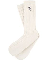 Sporty & Rich - Src Embroidered Ribbed Socks - Lyst