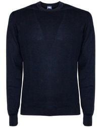 Fedeli - Langärmeliger Pullover Mit Rundem Ausschnitt - Lyst